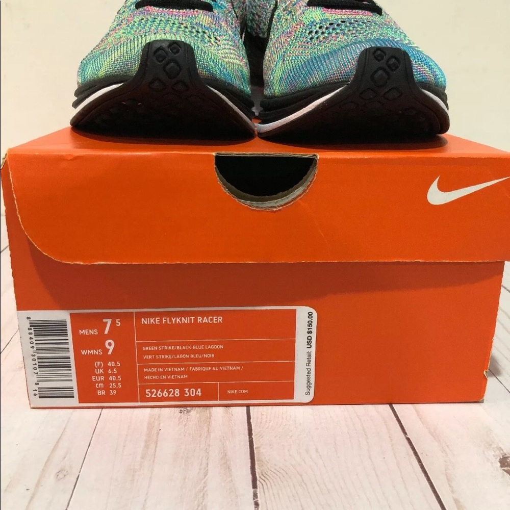 🔴SOLD🔴Nike Flyknit Racer Multi Color 2.0 Rainbow - Picture 8 of 8